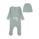 Bee & Dee Aqua Contrast Footie Set