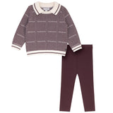 Blumint Burgundy Chevron Knit Set