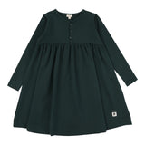 Lil Legs Green Contrast Stitch Dress