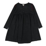 Lil Legs Black Wash Contrast Stitch Dress