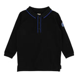 Lil Legs Black Contrast Trim Polo