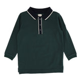 Lil Legs Green Contrast Trim Polo