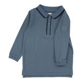 Lil Legs Off Blue Contrast Trim Polo