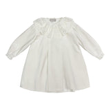 Carmina Ivory Lace Collar Velvet Dress