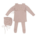 Carmina Pink Knit Three Piece Set