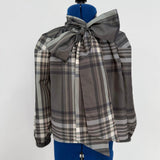 Christina Rohde Green Plaid Bow Shirt