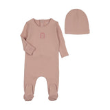 Bee & Dee Rose Classic Crest Footie Set