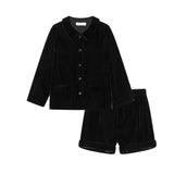 Coco Blanc Black Velvet Suit