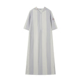 Coco Blanc Striped Long Terry Robe