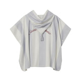 Coco Blanc Striped Terry Poncho