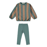 Babyclic Forest Green Stripe Circ Set