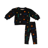 Wander & Wonder Black Quilt Baby Set