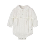 Paz Cream Woven Bow Romper