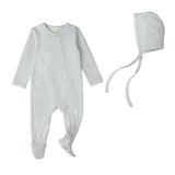 Minimoi Baby Blue All Over Abstract Print Footie Set