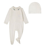Minimoi Blue Buds Sweetest Bloom Footie Set