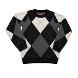 Parni Black Argyle Sweater