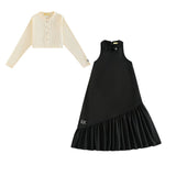 Retrokid Black/Cream Slanted Tier Collar Emery Maxi Dress Set