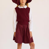 Little Parni Burgundy Taffeta Skirt