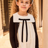 Little Parni Black Rhinestone Cardigan