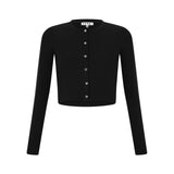 Little Parni Black Rhinestone Cardigan