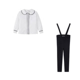 Nou Nelle Navy Piped Suspender Set