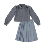 Kipp Grey Cynthia Pinstripe Set