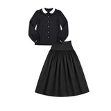 Little Tempest Black Taffeta Set