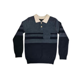 Kipp Blue Sol Knit Polo Sweater