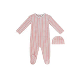 Kipp Pink Atelier Cable Footie & Hat Set