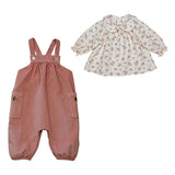 Babe & Tess Rose Overall Set