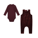 Bopop Burgundy Overall Set
