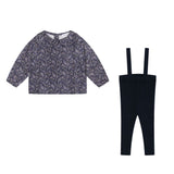 Bopop Blue Paisley Suspender Set
