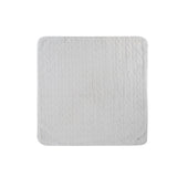 Kipp White Atelier Cable Fur Blanket