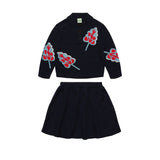 Fub Navy Jacquard Halekin Set