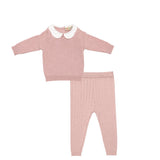 Teela Mauve Collared Knit Set