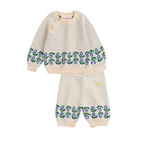 Bobo Choses Off White Stamp Bloom Knit Set