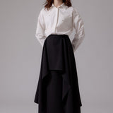 Soir Black Raquel Midi Skirt