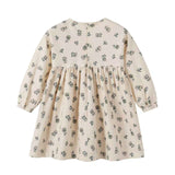 Nou Nelle Cream Corduroy Floral Dress