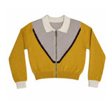 Cottier Mustard Delilah Knit Zip Up