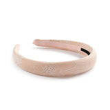 Halo Luxe Nude Cotton Candy Organza Printed Padded Headband