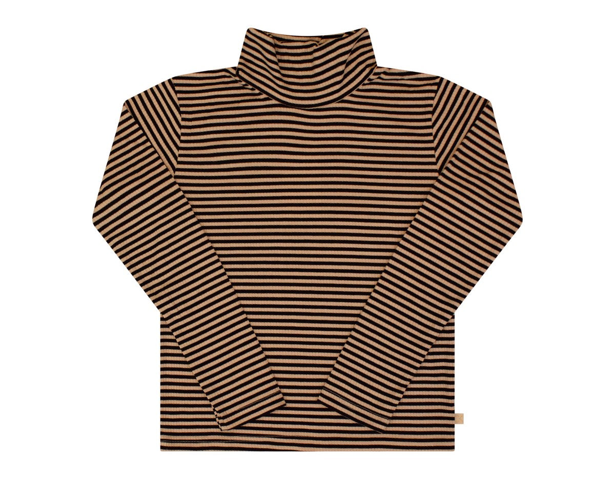 Crew Black Stripe Rib Turtleneck