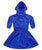 Crew Blue Velour Gathered Dress