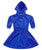 Crew Blue Velour Gathered Dress