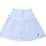 Crew White Denim Patch Skirt