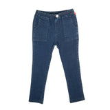 Crew Blue Pull-On Washed Jean Pants