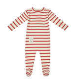 Crew Blush Roe Stripe Footie