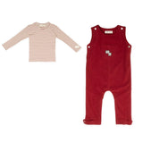 Crew Red Rowan Stripe Overall Set