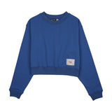 Urban Edge Blue Cropped Sweatshirt