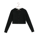 Retro Kids Black Camille Cropped Cardigan