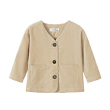 Nou Nelle Tan Crushed Velour Blazer